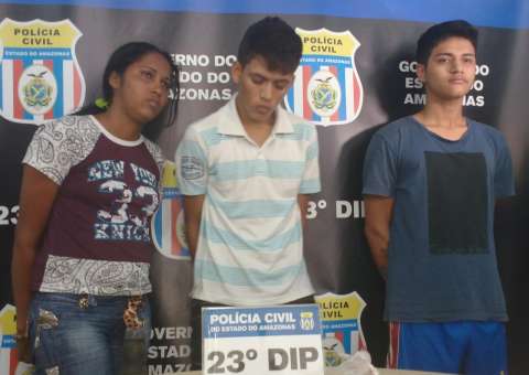 Triângulo amoroso é preso acusado de cometer assaltos em Manaus 