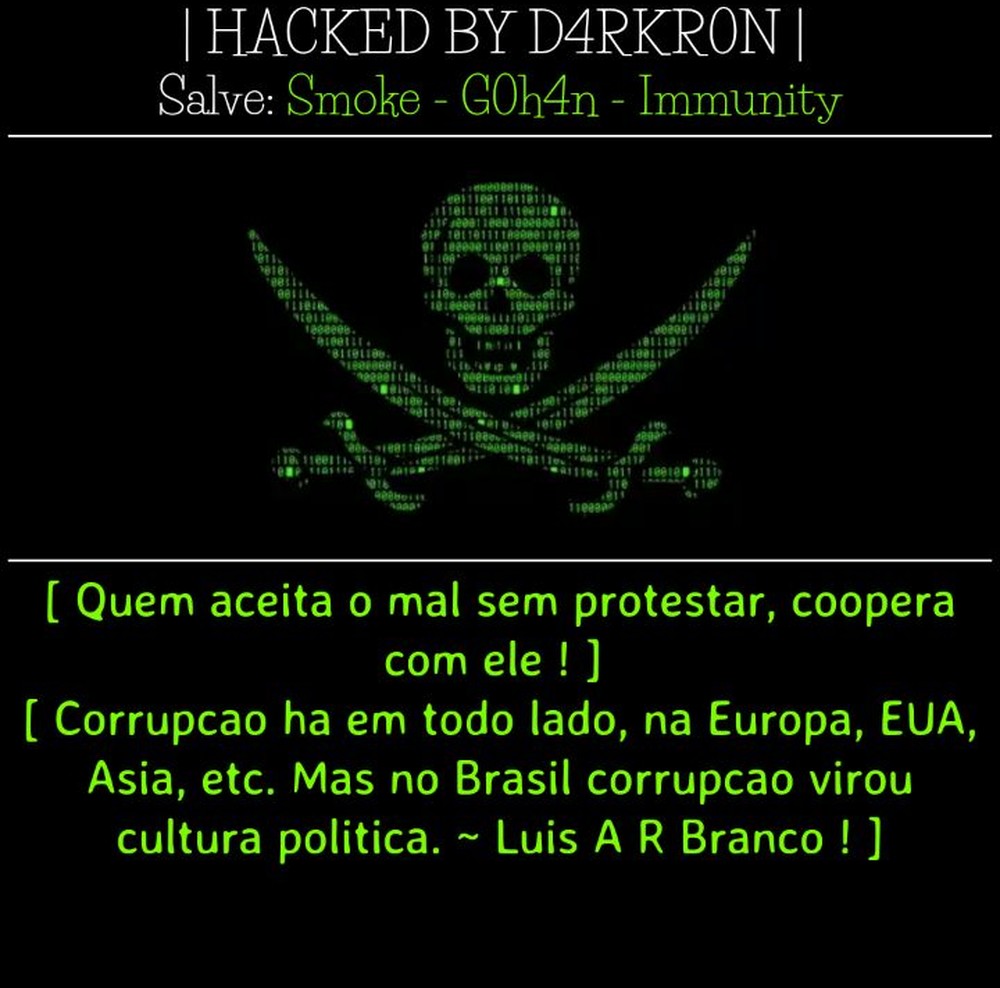 Site da PM é hackeado e retirado do ar