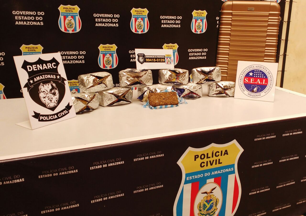 Mais uma mulher é presa tentando embarcar com drogas em aeroporto de Manaus
