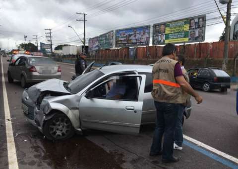 Em cinco horas, nove acidentes de trânsito são registrados em Manaus
