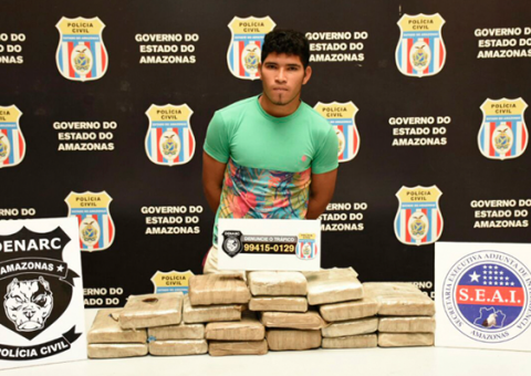 Em Manaus, jovem é preso acusado de transportar drogas avaliadas em R$ 140 mil