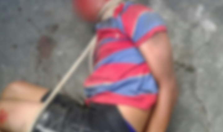 Suspeito de tentar assaltar loja é espancado e amarrado por populares em Manaus