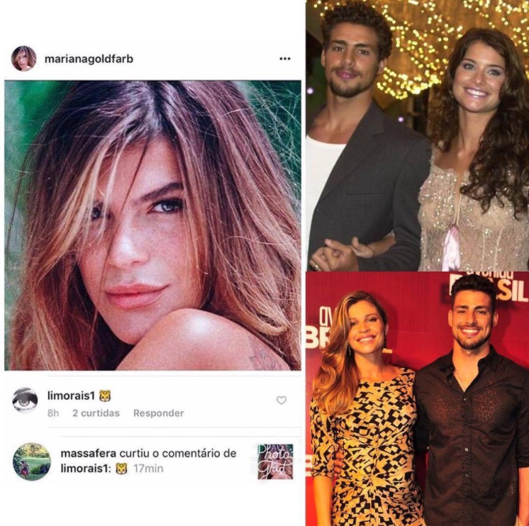 Ex de Cauã, Alinne Moraes comenta foto de atual namorada e Grazi Massafera curte 
