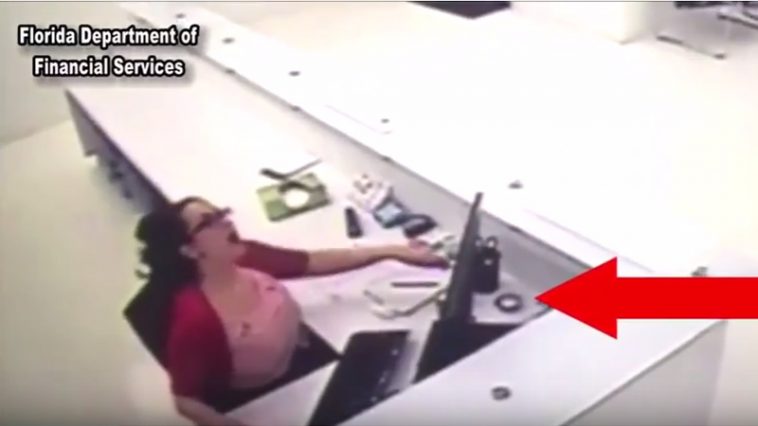 Mulher tenta forjar acidente de trabalho e é flagrada pela câmera de segurança