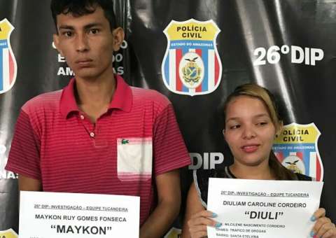 Casal é preso com mais de 50 trouxinhas de drogas em Manaus