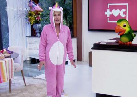 Ana Maria Braga surge vestida de unicórnio e bomba na internet