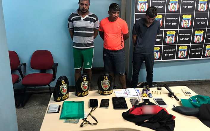 Trio acusado de praticar arrastões troca tiros com a polícia e acaba preso em Manaus