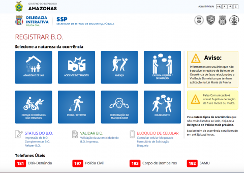 Delegacia Interativa passa por atualização e oferece novos recursos para registro de BO em Manaus