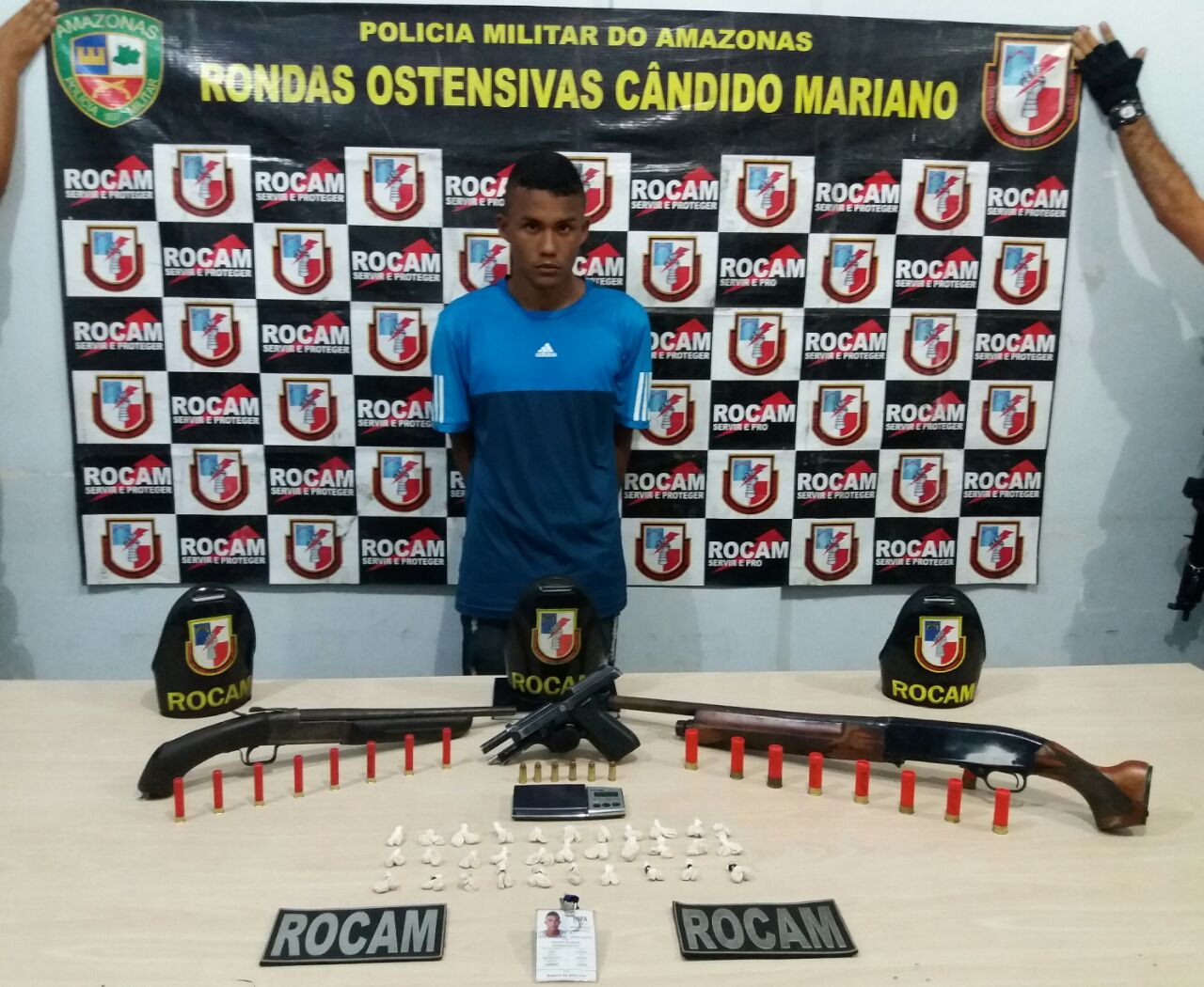 Jovem é preso com armas e drogas na Zona Norte de Manaus