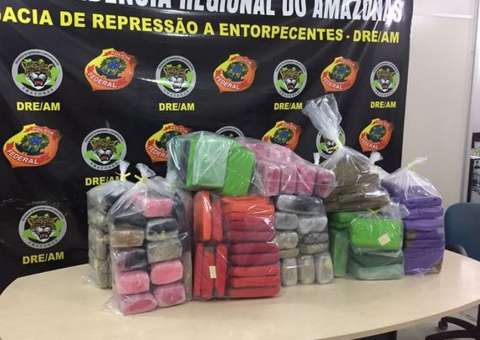 No Amazonas, dupla é presa com 145 kg de maconha escondidos em veículo