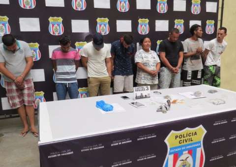 Nove são presos e um adolescente é apreendido por diversos crimes em Manaus