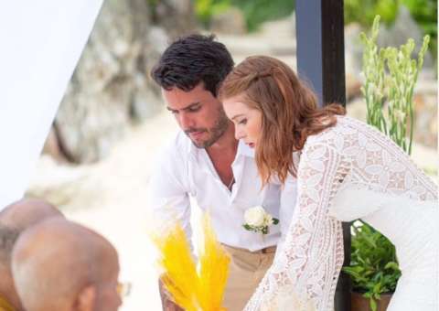 Marina Ruy Barbosa posta nova foto do casamento com Xande Negrão