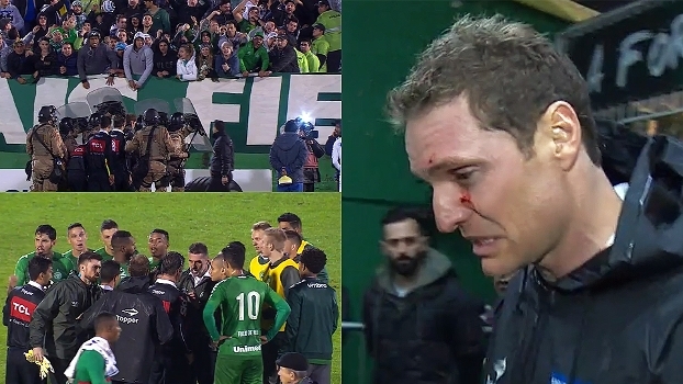 Xingamento, pedrada e confusão marcam jogo entre Chapecoense e Cruzeiro