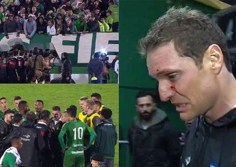 Xingamento, pedrada e confusão marcam jogo entre Chapecoense e Cruzeiro