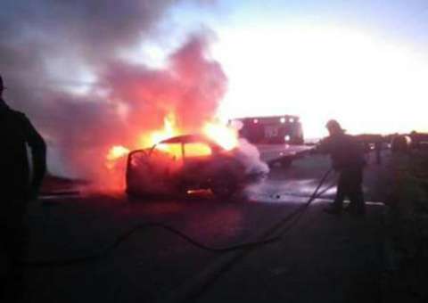 Acidente em estrada mata cinco pessoas carbonizadas em Curitibanos