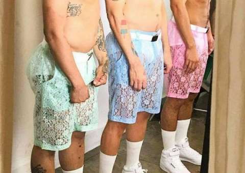 Short de renda é a nova proposta de estilo para os homens e internautas não perdoam