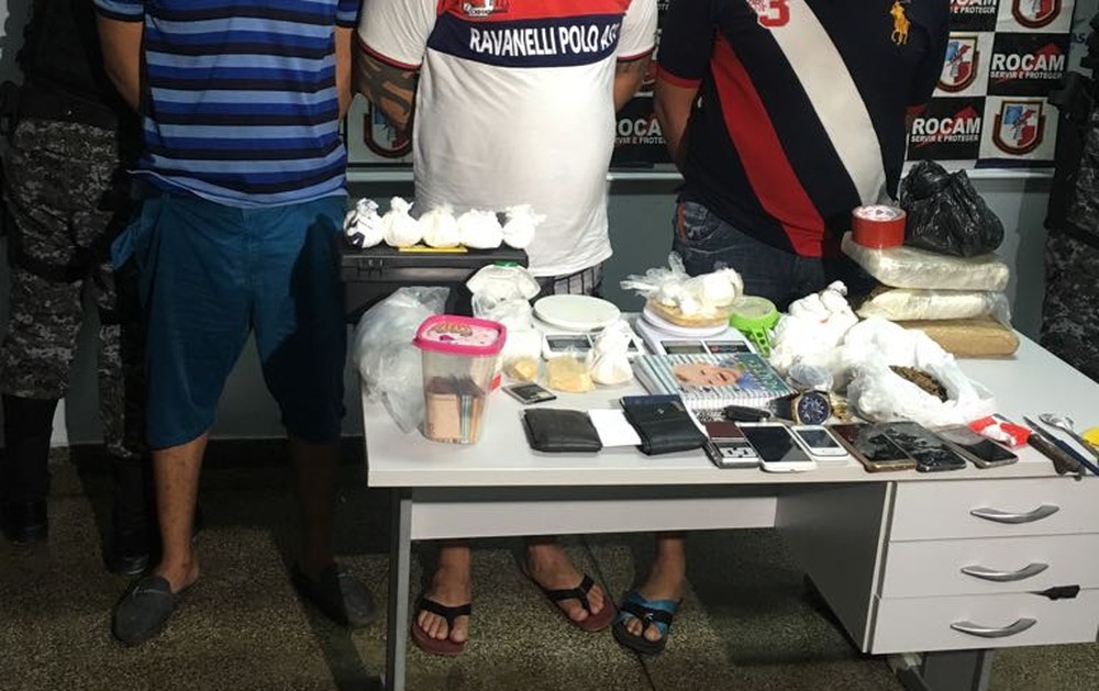 Trio suspeito de fazer 'delivery' de drogas em festas de playboys é preso em Manaus