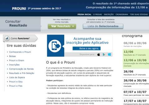 Resultado do Prouni já está disponível 