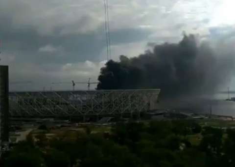Incêndio atinge estádio da Copa do Mundo de 2018 na Rússia 