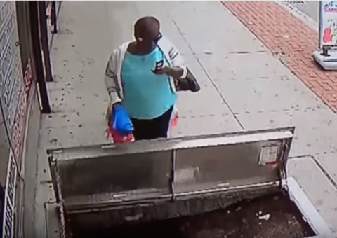 Vídeo: Mulher se distrai com celular na rua e o pior acontece