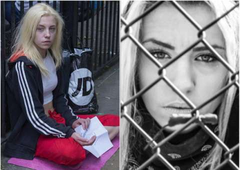 Após viver pedindo esmolas, moradora de rua vira modelo 