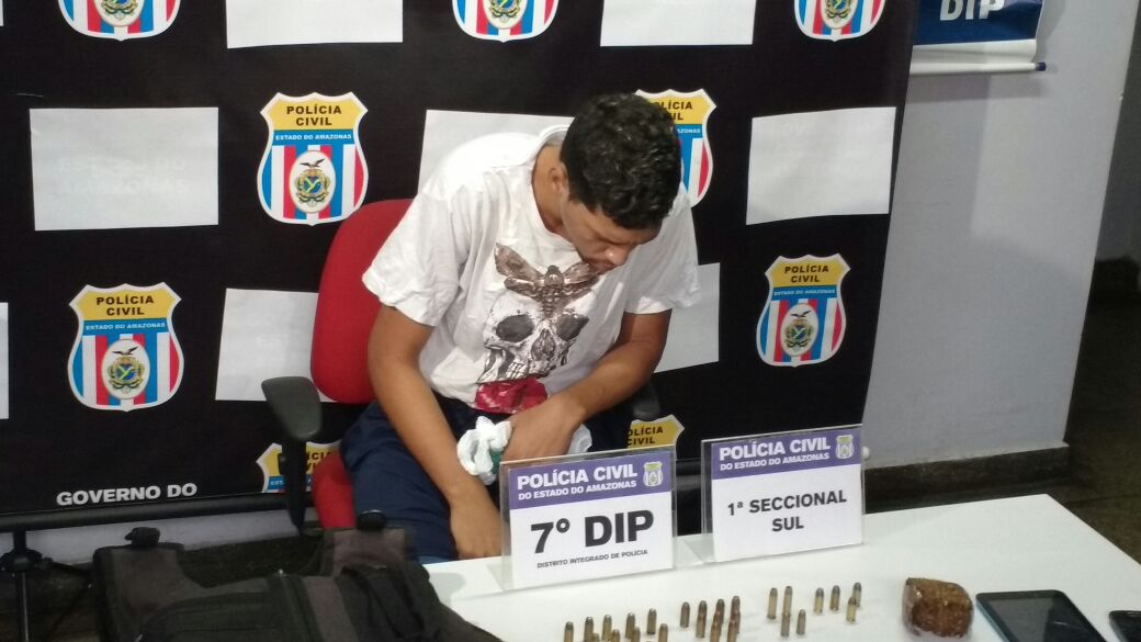 Após trocar tiros com a polícia, suspeito de integrar organização criminosa é preso em Manaus