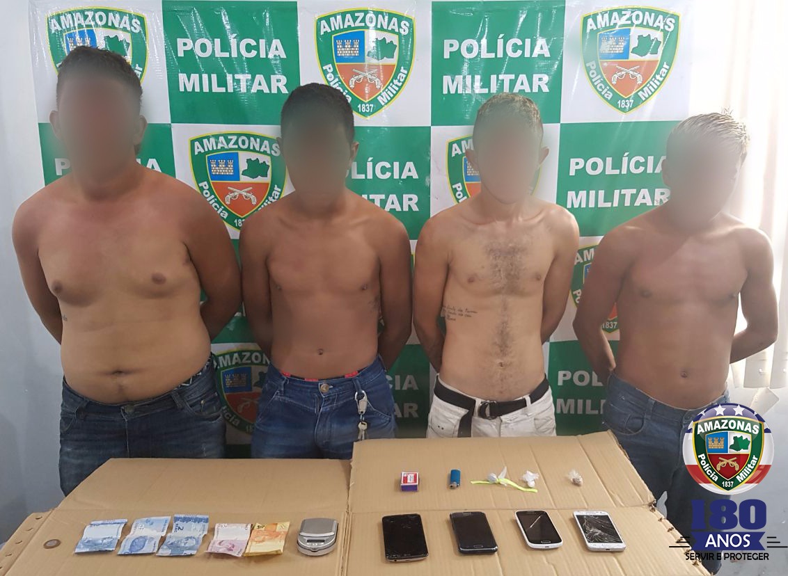 Grupo é preso com drogas atrás de escola na zona Leste de Manaus