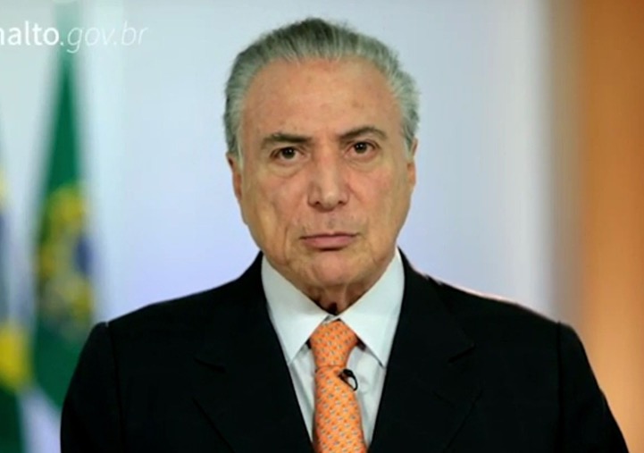 Câmara notifica Temer sobre denúncia por corrupção passiva  