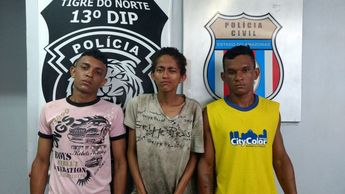 Em Manaus, trio é preso acusado de furtar igreja católica para vender objetos na rua