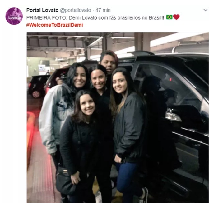 Demi Lovato chega ao Brasil para shows de deixa fãs em polvorosa