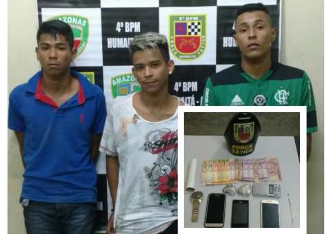 Três homens são presos com drogas e celulares roubados no Amazonas