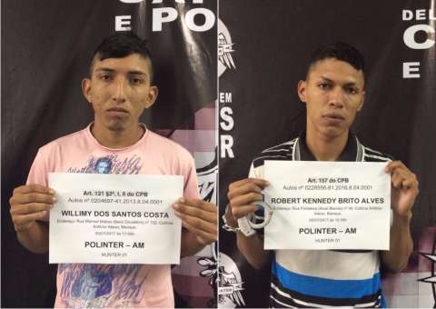Homens são presos por roubo e homicídio em Manaus