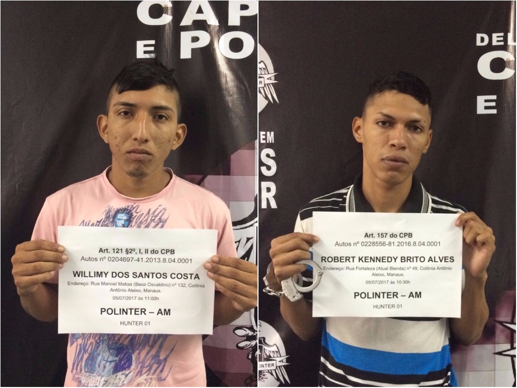 Homens são presos por roubo e homicídio em Manaus
