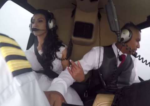 Vídeo mostra queda de helicóptero que matou noiva no dia do casamento
