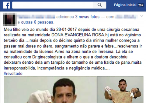 Defensoria pede indenização de R$ 100 mil por paciente ficar com tecido no canal vaginal por 20 dias