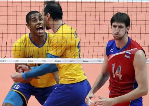 Em jogo apertado, Brasil vence Rússia e passa para as semifinais da Liga Mundial