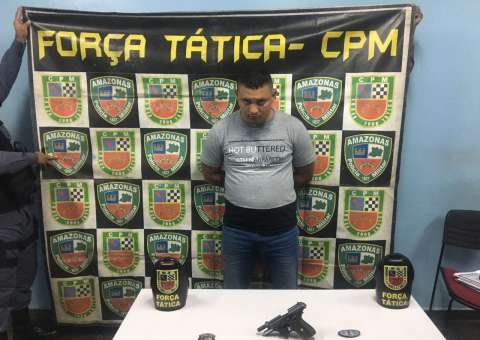 Foragido da Justiça é recapturado com arma em posto de combustível de Manaus