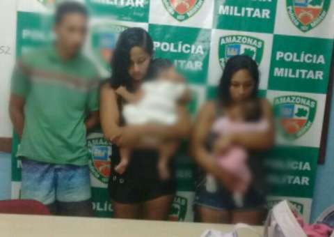 Com bebês no colo, trio é preso suspeito de assaltar e esfaquear taxista em Manaus
