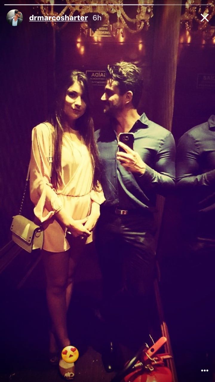 Ex-BBB Marcos publica primeira foto ao lado de nova namorada