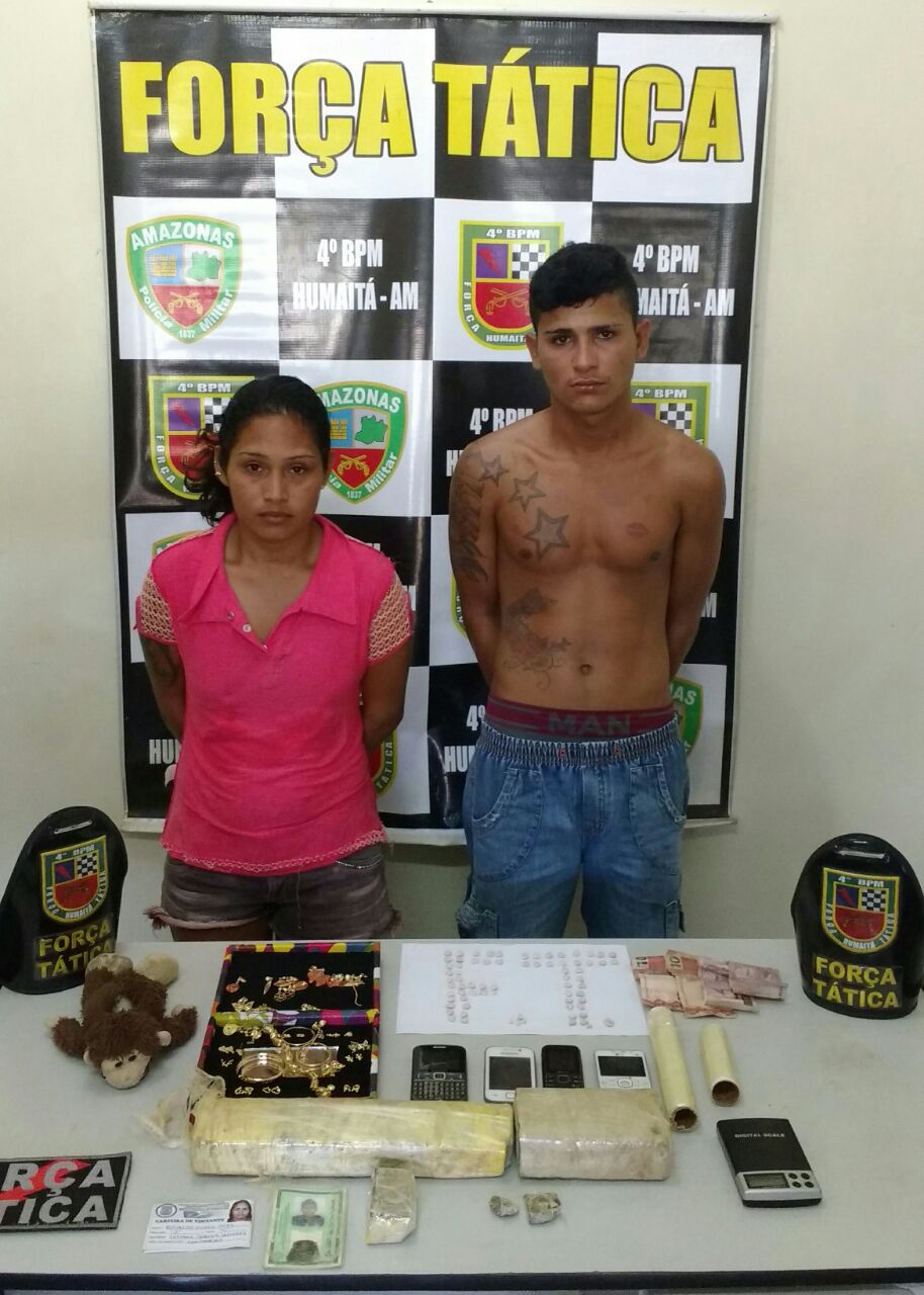 No Amazonas, casal é preso com drogas escondidas em casa