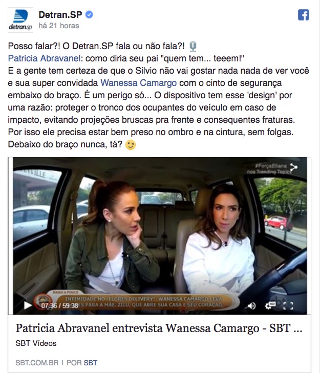 Patrícia Abravanel é repreendida pelo Detran: “Silvio não vai gostar”