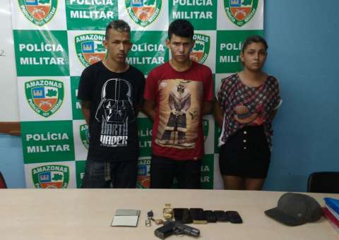 Trio suspeito de fazer arrastões em conjunto é preso em Manaus