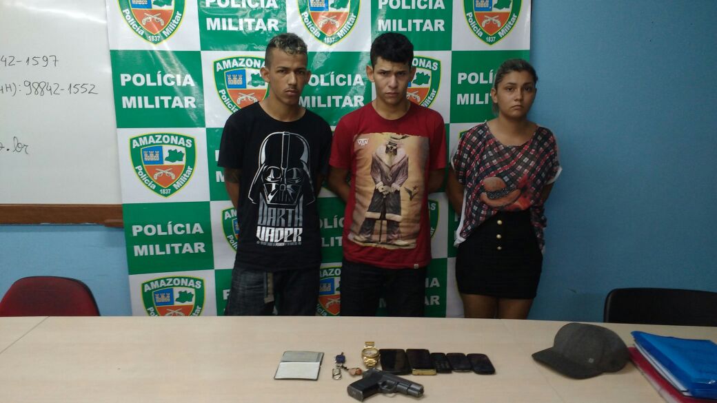 Trio suspeito de fazer arrastões em conjunto é preso em Manaus
