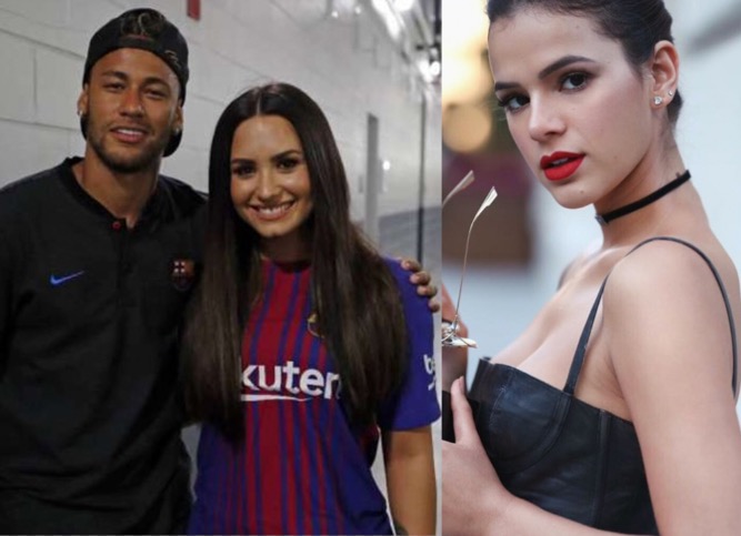 Bruna Marquezine choca fãs ao curtir comentário “shippando” Neymar e Demi Lovato