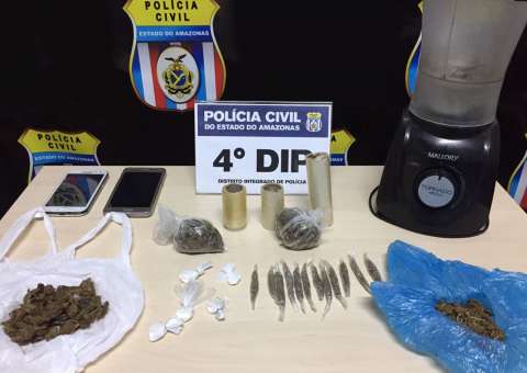 'Marreco' e adolescente são detidos por tráfico de drogas na zona Leste de Manaus 