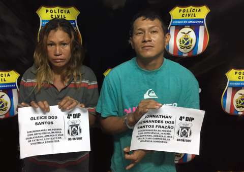 Mãe e filho são presos acusados de agredir idosa com deficiência em Manaus