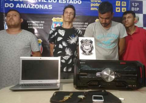 Grupo suspeito de assaltar casa e fazer família refém é preso em avenida de Manaus