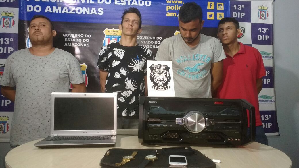 Grupo suspeito de assaltar casa e fazer família refém é preso em avenida de Manaus