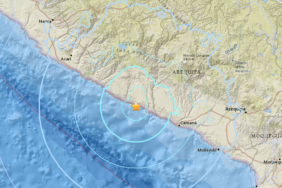 Terremoto submarino causa deslizamentos e uma pessoa morre no Peru