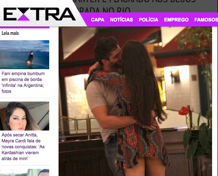 Ex-BBB Marcos Harter é flagrado aos beijos com nova namorada